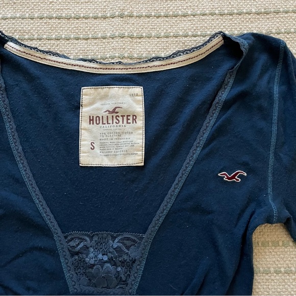 Vintage Y2K Hollister baby doll fairy grunge lace trim top - Picture 2 of 4